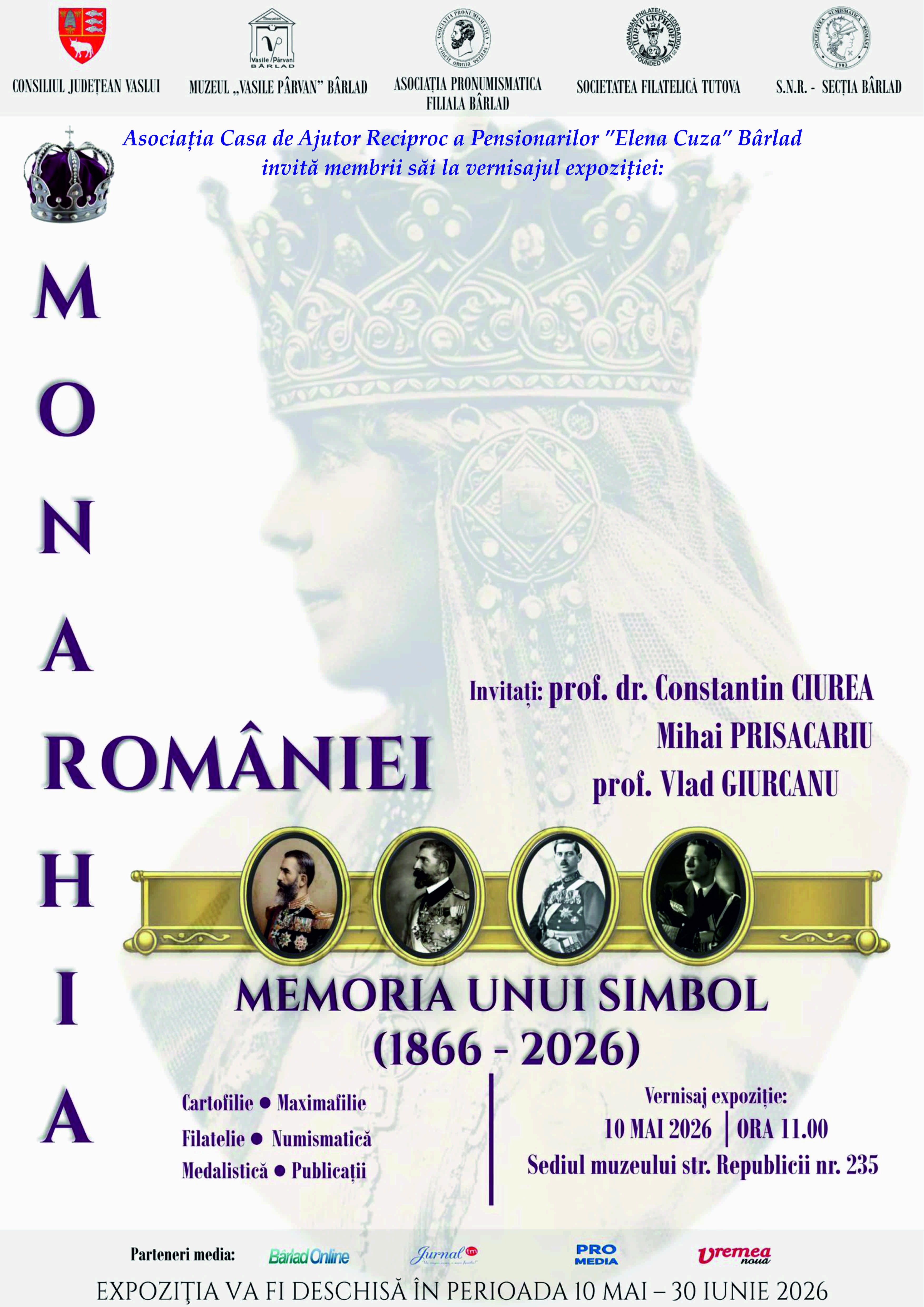 Expoziția „MONARHIA ROMÂNIEI – MEMORIA UNUI SIMBOL (1866-2026)”